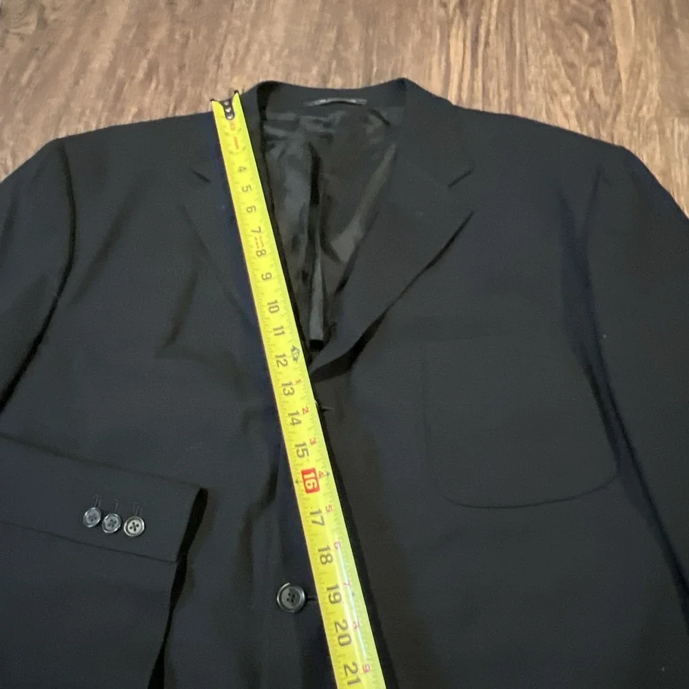 Ermenegildo Zegna Soft In Black Size 56EU 100% Wool Blazer Neiman Marcus Italy